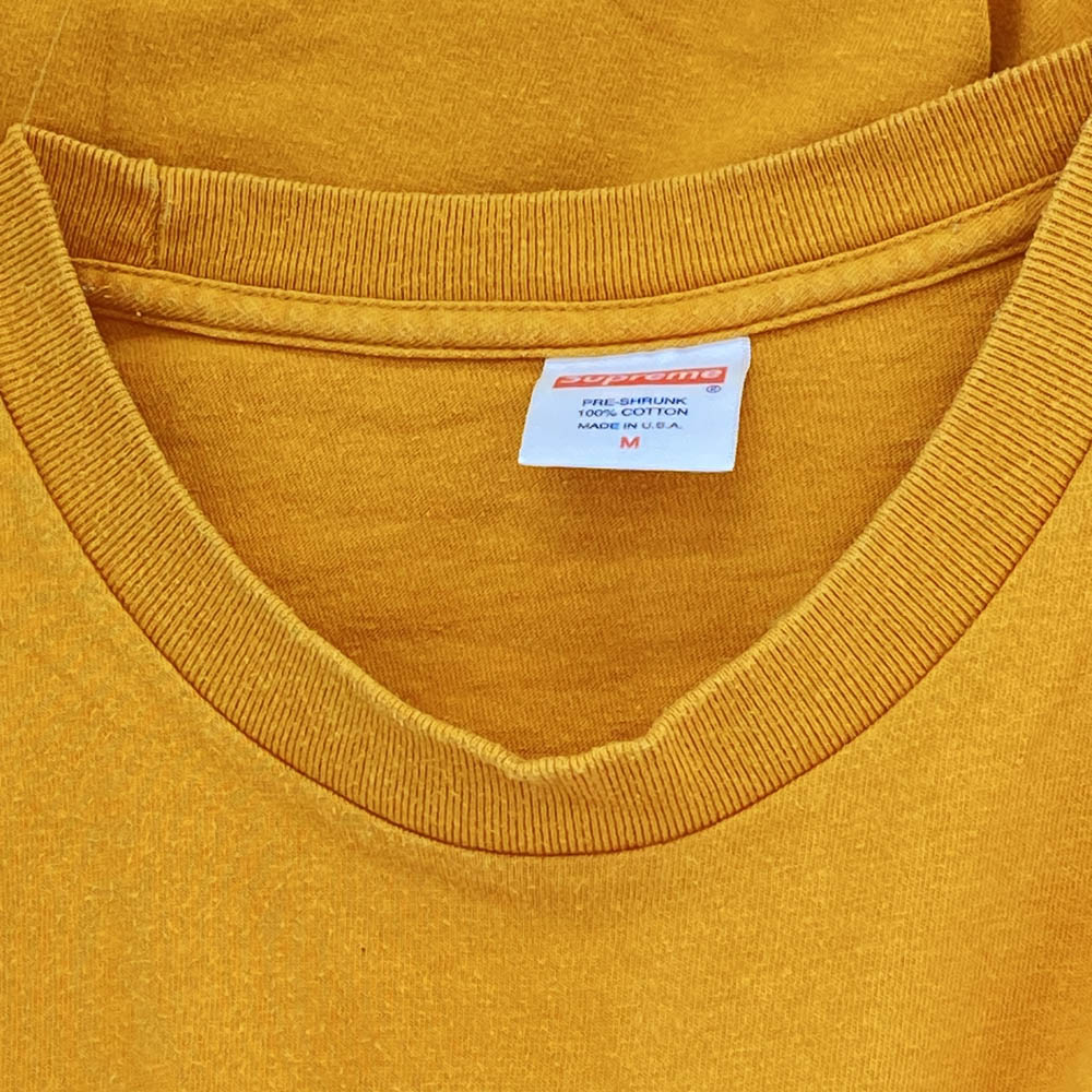 Supreme シュプリーム 14AW All Means Necessary Tee オール ミーンズ ネセサリー プリント Tシャツ 半袖カットソー オレンジ系 M【中古】