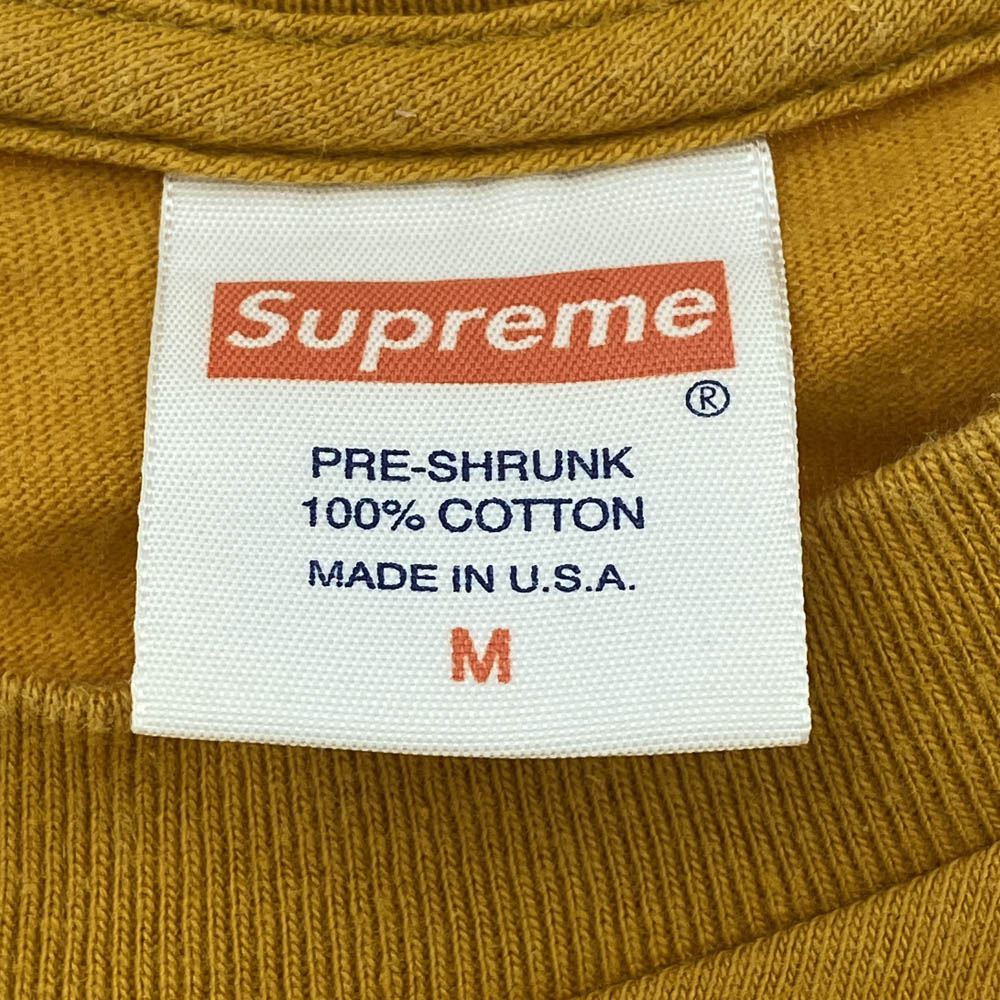 Supreme シュプリーム 14AW All Means Necessary Tee オール ミーンズ ネセサリー プリント Tシャツ 半袖カットソー オレンジ系 M【中古】
