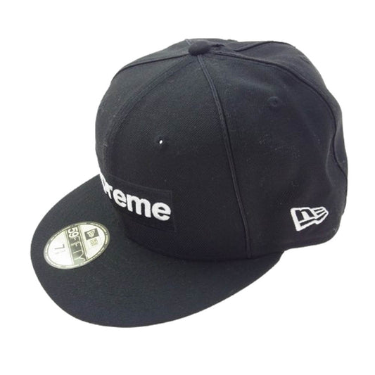 Supreme シュプリーム × NEW ERA ニューエラ Box Logo Cap ボックス ロゴ ベースボール キャップ ブラック系 58.7cm【中古】