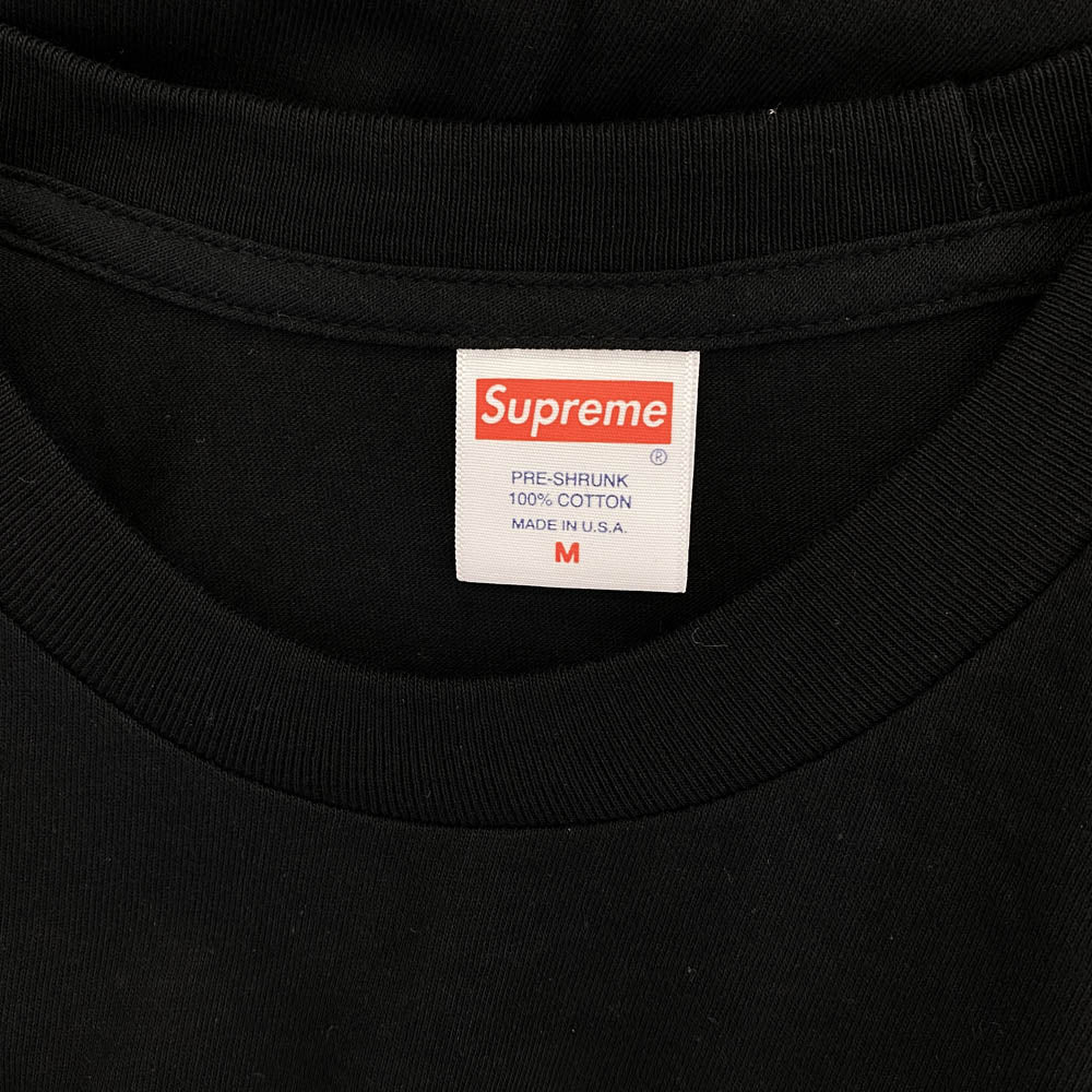 Supreme シュプリーム 19AW Pillows Tee ピローズロゴプリント Tシャツ 半袖カットソー ブラック系 M【美品】【中古】