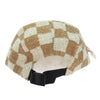 Supreme シュプリーム 19SS Checkerboard Boucle Camp Cap チェック柄 ボックスロゴ キャンプキャップ 帽子 ブラウン系 オフホワイト系【極上美品】【中古】