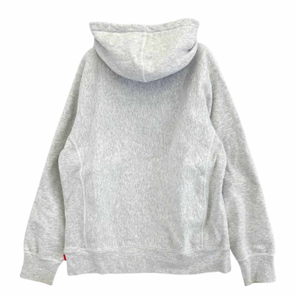 Supreme シュプリーム 18AW Classic Script Hooded Sweatshirt クラシック スプリクトロゴ刺繍 プルオーバースウェットパーカー フーディー グレー系 M【中古】