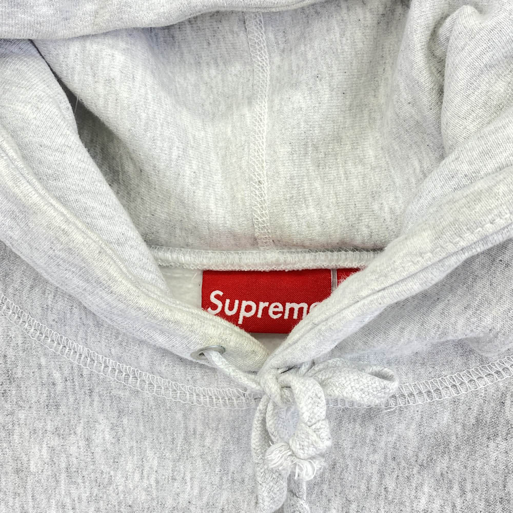 Supreme シュプリーム 18AW Classic Script Hooded Sweatshirt クラシック スプリクトロゴ刺繍 プルオーバースウェットパーカー フーディー グレー系 M【中古】