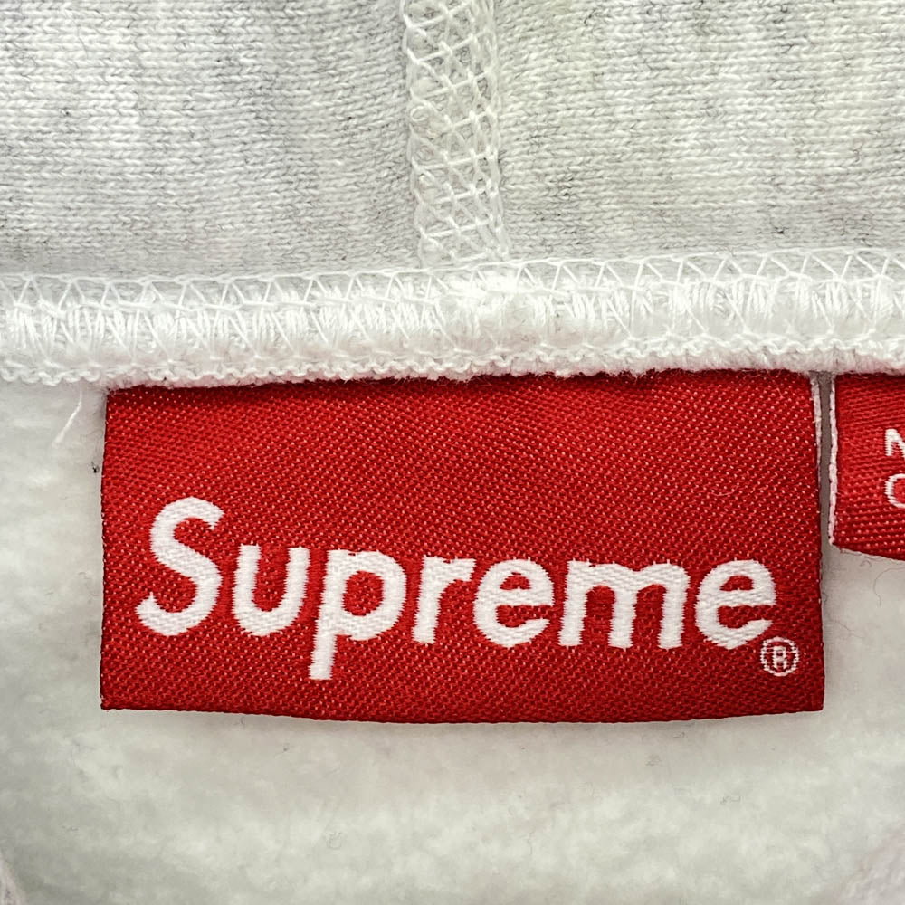Supreme シュプリーム 18AW Classic Script Hooded Sweatshirt クラシック スプリクトロゴ刺繍 プルオーバースウェットパーカー フーディー グレー系 M【中古】
