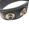 CHROME HEARTS クロムハーツ（原本無） 3BTN 2SNP クロスボール 3ボタン2スナップ レザー ブレスレット ブラック系 シルバー系【中古】