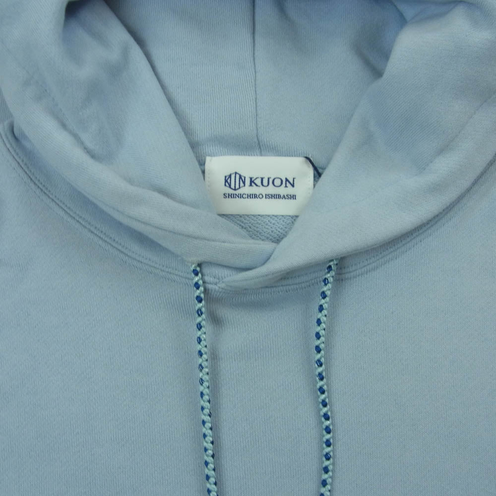 KUON クオン 114CS022000 Kumihimo Hoodie 組み紐 フーディ プルオーバー パーカー ライトブルー系 Sax M【極上美品】【中古】