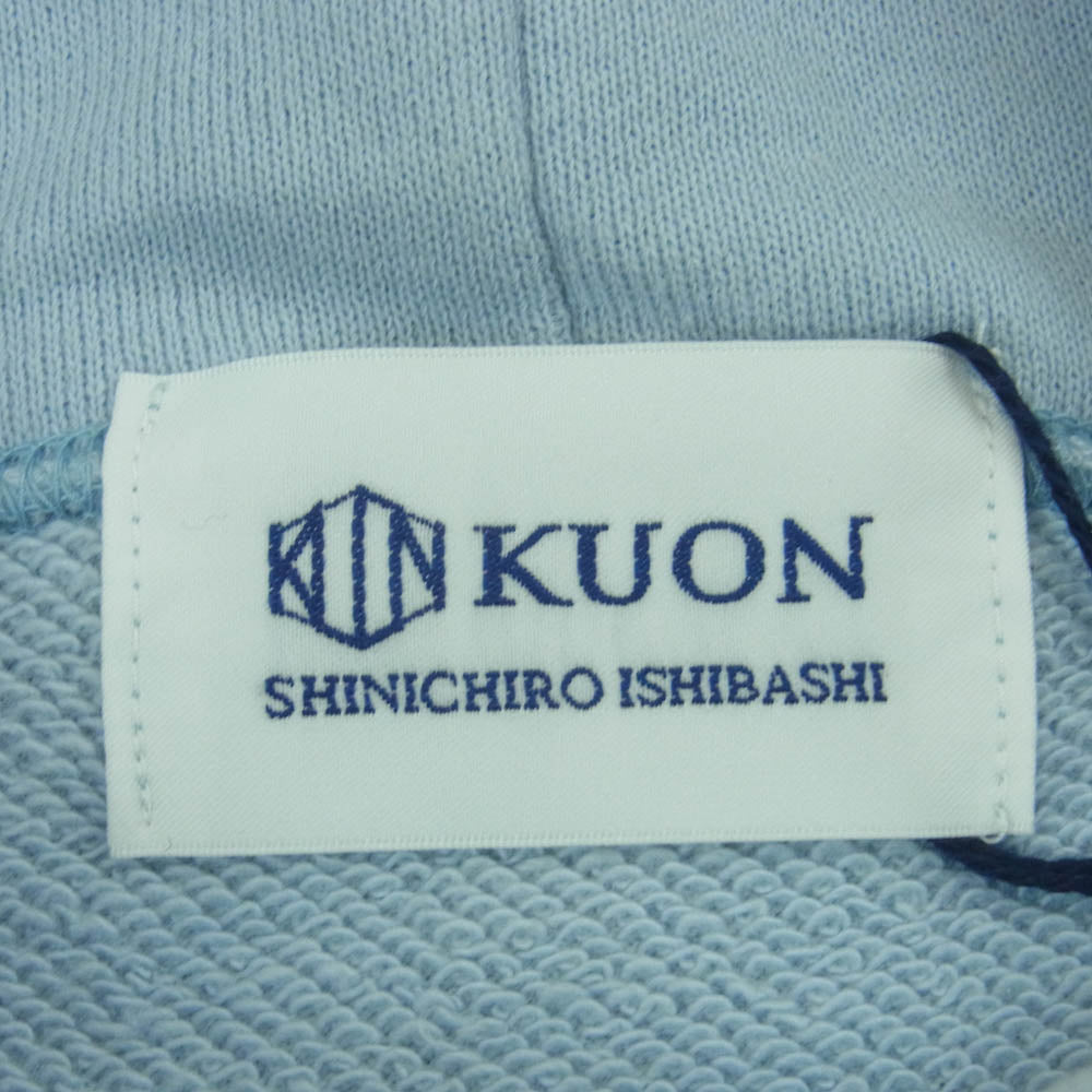 KUON クオン 114CS022000 Kumihimo Hoodie 組み紐 フーディ プルオーバー パーカー ライトブルー系 Sax M【極上美品】【中古】