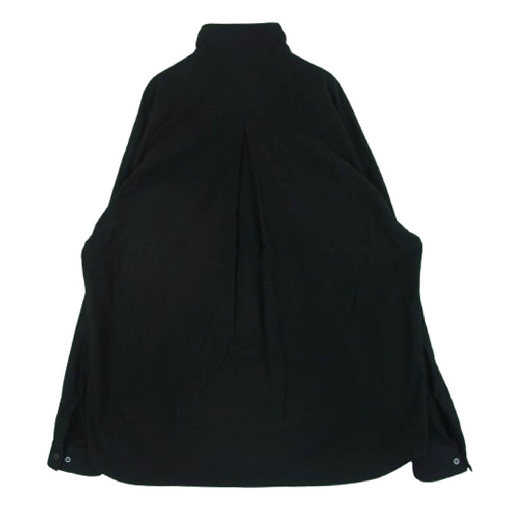 ユハ 10200705 SOFT SUEDE HIGH NECK SHIRT ソフト スエード ハイネック 長袖 シャツ 日本製 ブラック系 4【中古】