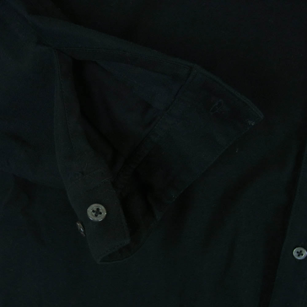 ユハ 10200705 SOFT SUEDE HIGH NECK SHIRT ソフト スエード ハイネック 長袖 シャツ 日本製 ブラック系 4【中古】