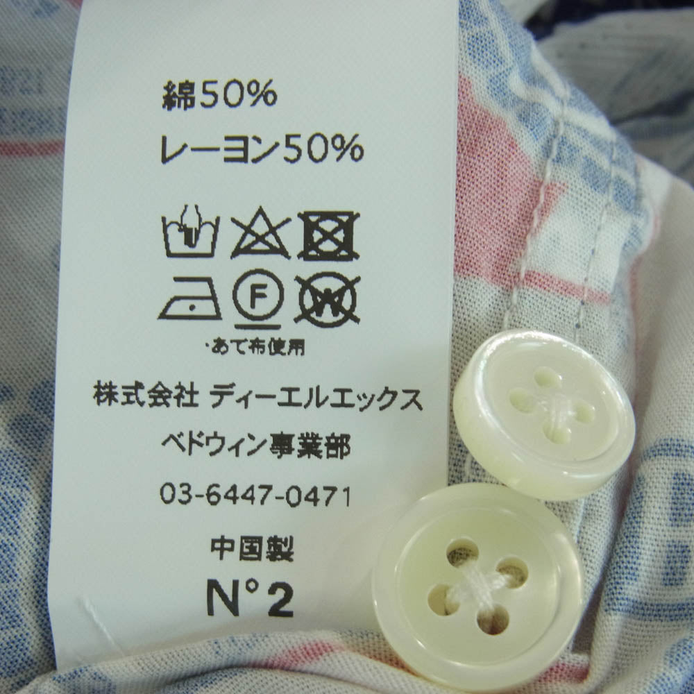 BEDWIN & THE HEARTBREAKERS ベドウィンアンドザハートブレイカーズ 25SS 25SB1748 Pabst Ex. S/S OPEN COLLAR SHIRT COLIN 総柄 レーヨン オープンカラー アロハ 半袖 シャツ マルチカラー系 MIX 2【新古品】【未使用】【中古】