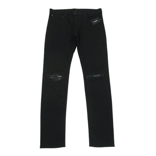 MINEDENIM マインデニム 2011-1001 Slim STR 5pocket OWS リペア クラッシュ 加工 ブラック デニム パンツ ブラック系 9【極上美品】【中古】