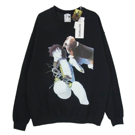 WACKO MARIA ワコマリア 24SS INNOCENCE-WM-SS01 GHOST IN THE SHELL 攻殻機動隊 INNOCENCE イノセンス CREW NECK SWEAT SHIRT クルーネック スウェット シャツ ブラック系 L【美品】【中古】