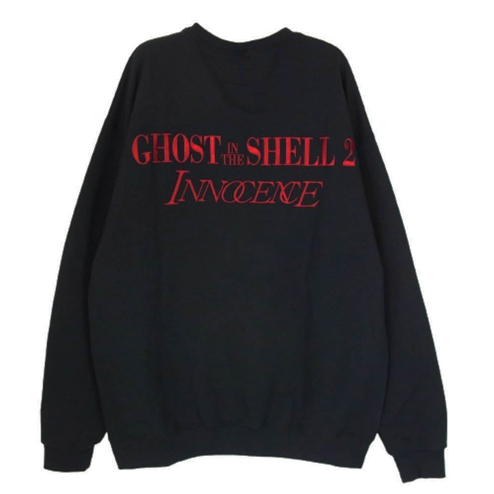 WACKO MARIA ワコマリア 24SS INNOCENCE-WM-SS01 GHOST IN THE SHELL 攻殻機動隊 INNOCENCE イノセンス CREW NECK SWEAT SHIRT クルーネック スウェット シャツ ブラック系 L【美品】【中古】