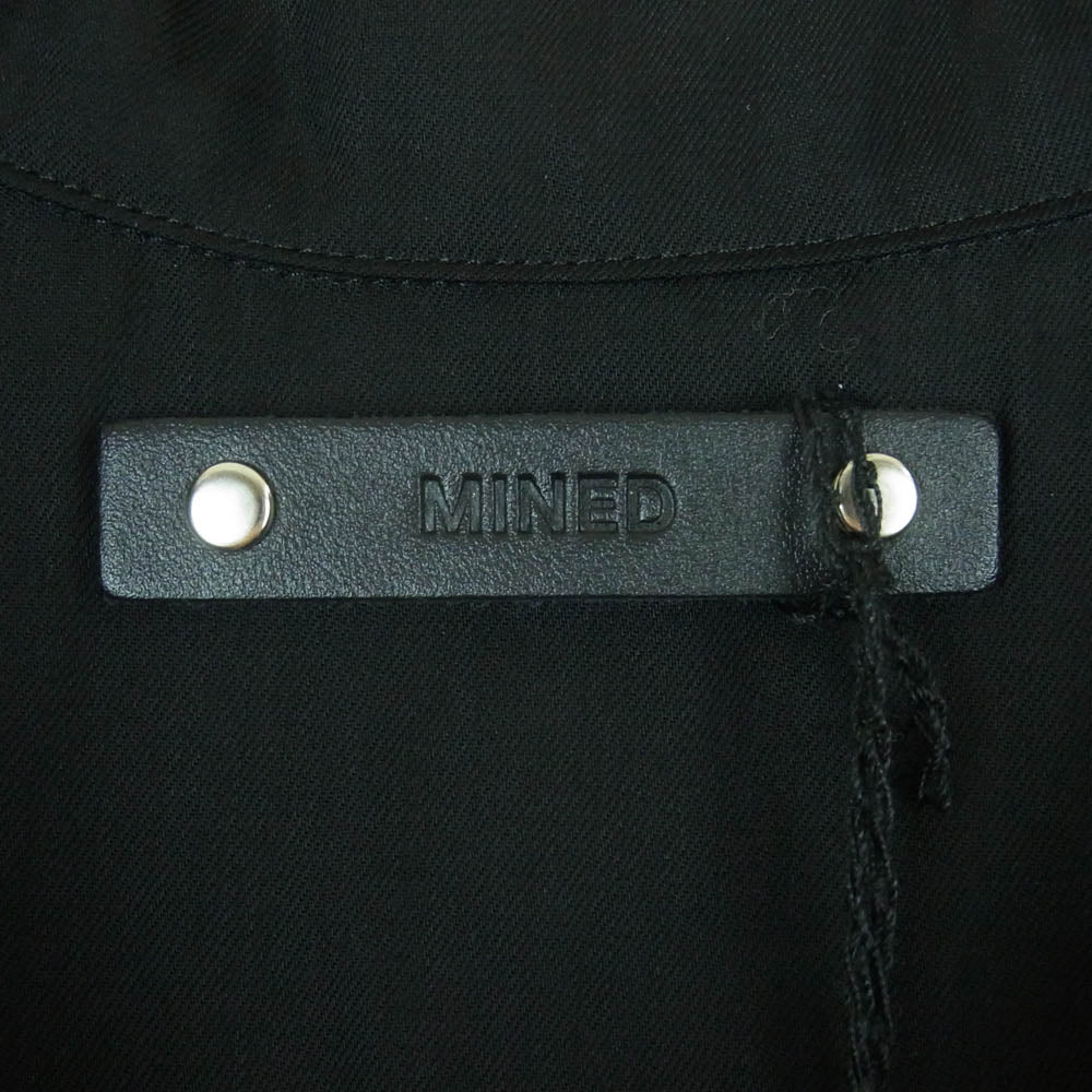 MINEDENIM マインデニム 2504-5002 Cu.Denim Boot Crest Open Collar SH 4ozライトオンス デニム キュプラ糸 ウエスタンブーツ柄 刺繍 オープンカラー 半袖 シャツ ブラック系 1【極上美品】【中古】