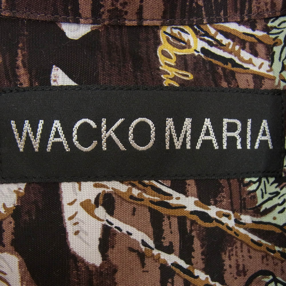 WACKO MARIA ワコマリア 25SS 25SSE-WMS-HI04 HAWAIIAN S/S SHIRT オープンカラー レーヨン ハワイアン 半袖 シャツ ブラウン系 L【極上美品】【中古】