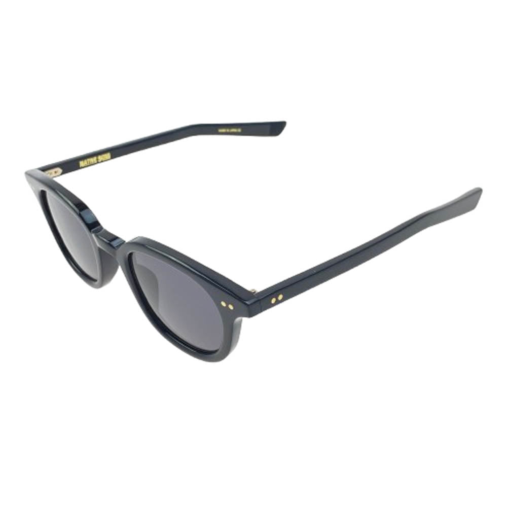 WACKO MARIA ワコマリア NATIVE SONS GLASSES GUERRERO ネイティブサンズ ウェリントン サングラス メガネ ブラック系 46.2□22.5-144【中古】