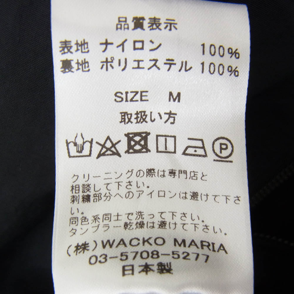 WACKO MARIA ワコマリア 24AW 24FW-WMO-TJ01 NYLON TRACK JACKET ナイロン トラック ジャケット ブラック系 M【極上美品】【中古】