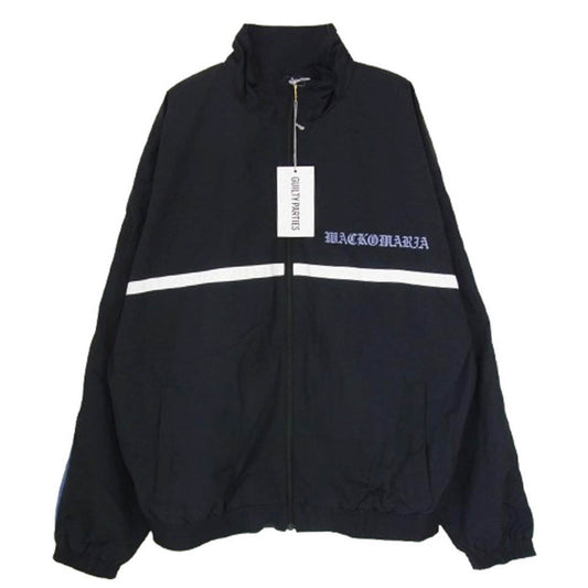 WACKO MARIA ワコマリア 24AW 24FW-WMO-TJ01 NYLON TRACK JACKET ナイロン トラック ジャケット ブラック系 L【極上美品】【中古】