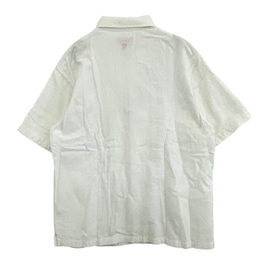 Supreme シュプリーム 20SS Embroidered S/S Shirt エンブロイダリー 刺繍 半袖 シャツ ホワイト系 M【中古】