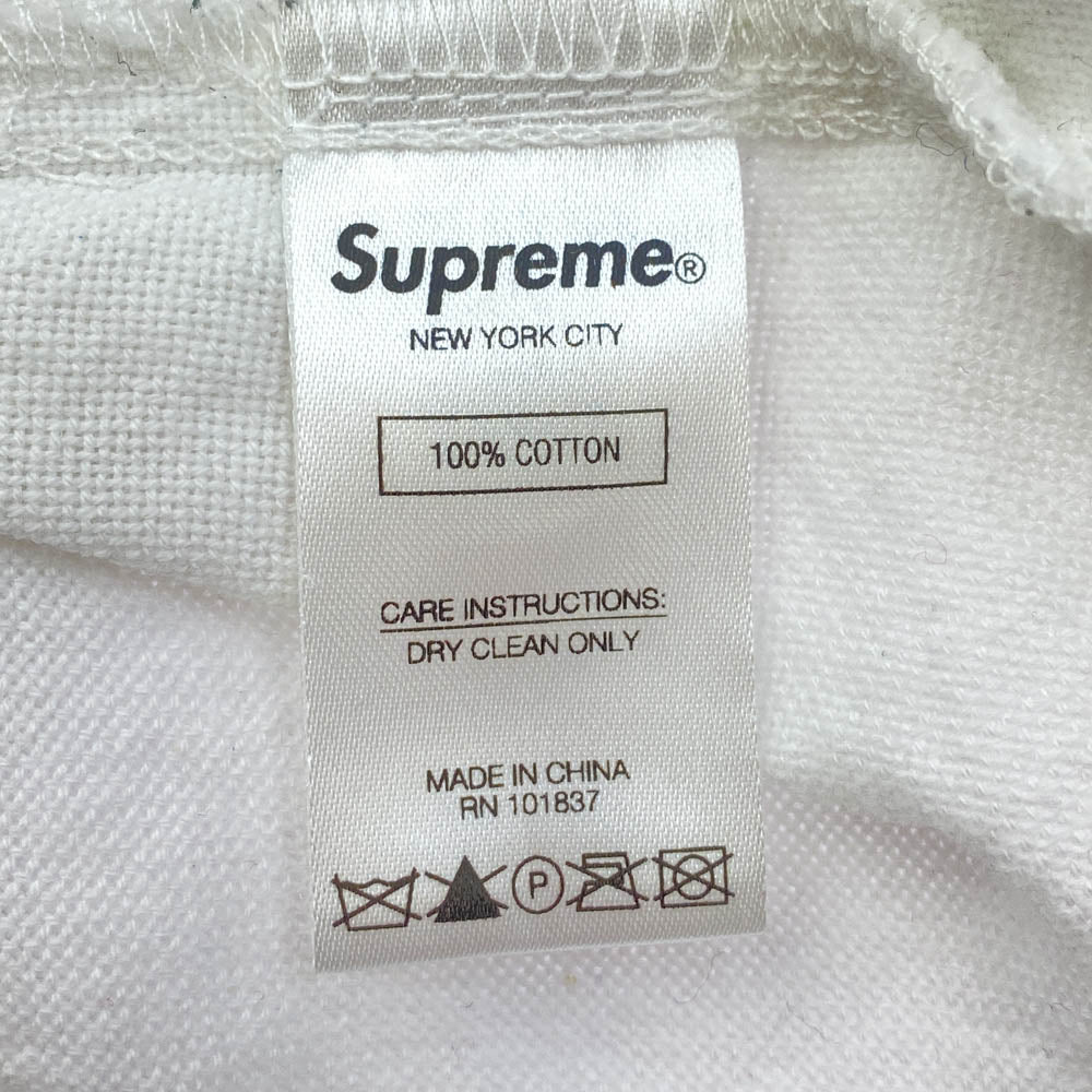 Supreme シュプリーム 20SS Embroidered S/S Shirt エンブロイダリー 刺繍 半袖 シャツ ホワイト系 M【中古】