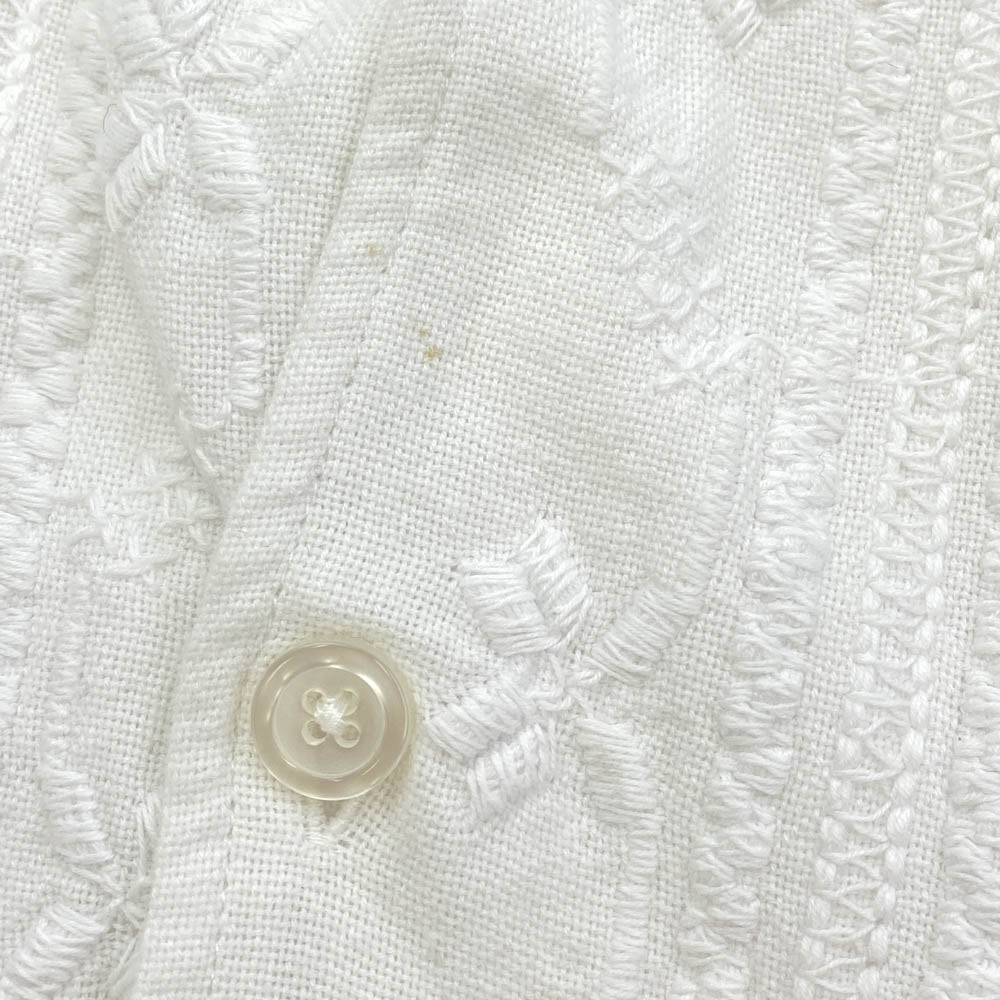 Supreme シュプリーム 20SS Embroidered S/S Shirt エンブロイダリー 刺繍 半袖 シャツ ホワイト系 M【中古】