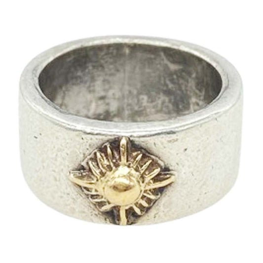 ARIZONA FREEDOM アリゾナフリーダム K18 太陽神付き シルバー リング シルバー系 10号【中古】