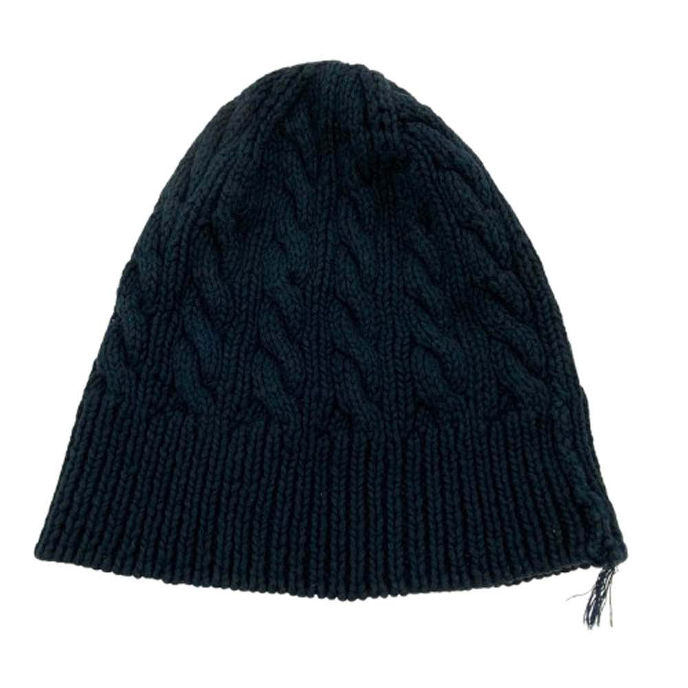 VISVIM ビズビム 19AW 0119103003035 CABLE KNIT CAP COTTON LINEN コットン リネン ケーブル ニット キャップ ネイビー系【中古】