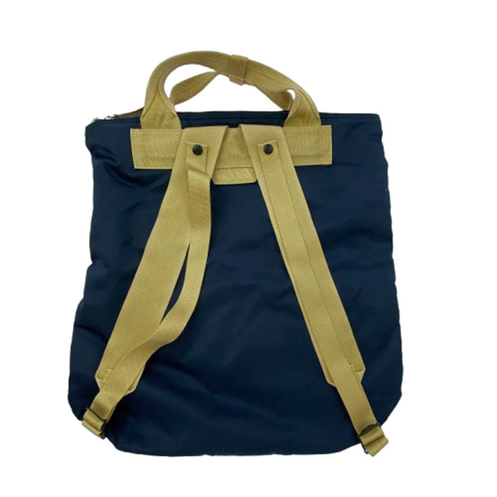 PORTER ポーター 13CB × MARNI マルニ 2WAY TOTE BAG オンブレチェック リュック トート バッグ ネイビー系 ライトブラウン系【美品】【中古】