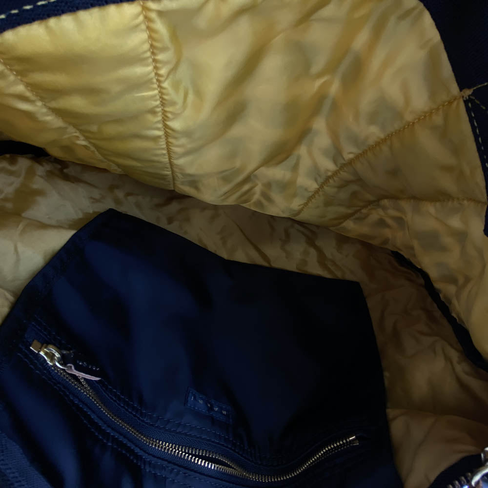 PORTER ポーター 13CB × MARNI マルニ 2WAY TOTE BAG オンブレチェック リュック トート バッグ ネイビー系 ライトブラウン系【美品】【中古】