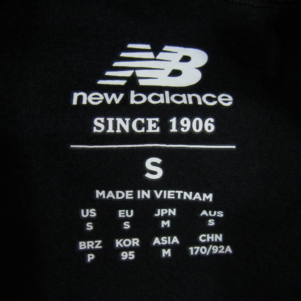 NEW BALANCE ニューバランス MT23021 ロゴプリント フリース プルオーバーパーカー ブラック系 M【新古品】【未使用】【中古】