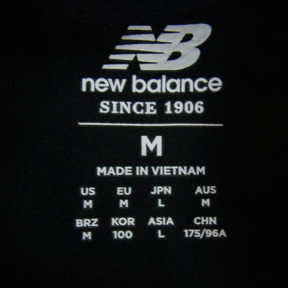 NEW BALANCE ニューバランス MT23021 ロゴプリント フリース プルオーバーパーカー ブラック系 L【新古品】【未使用】【中古】