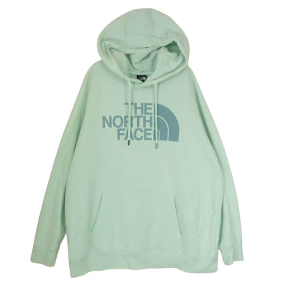 THE NORTH FACE ノースフェイス 721435 ロゴプリント プルオーバーパーカー ライトグリーン系 XL【中古】
