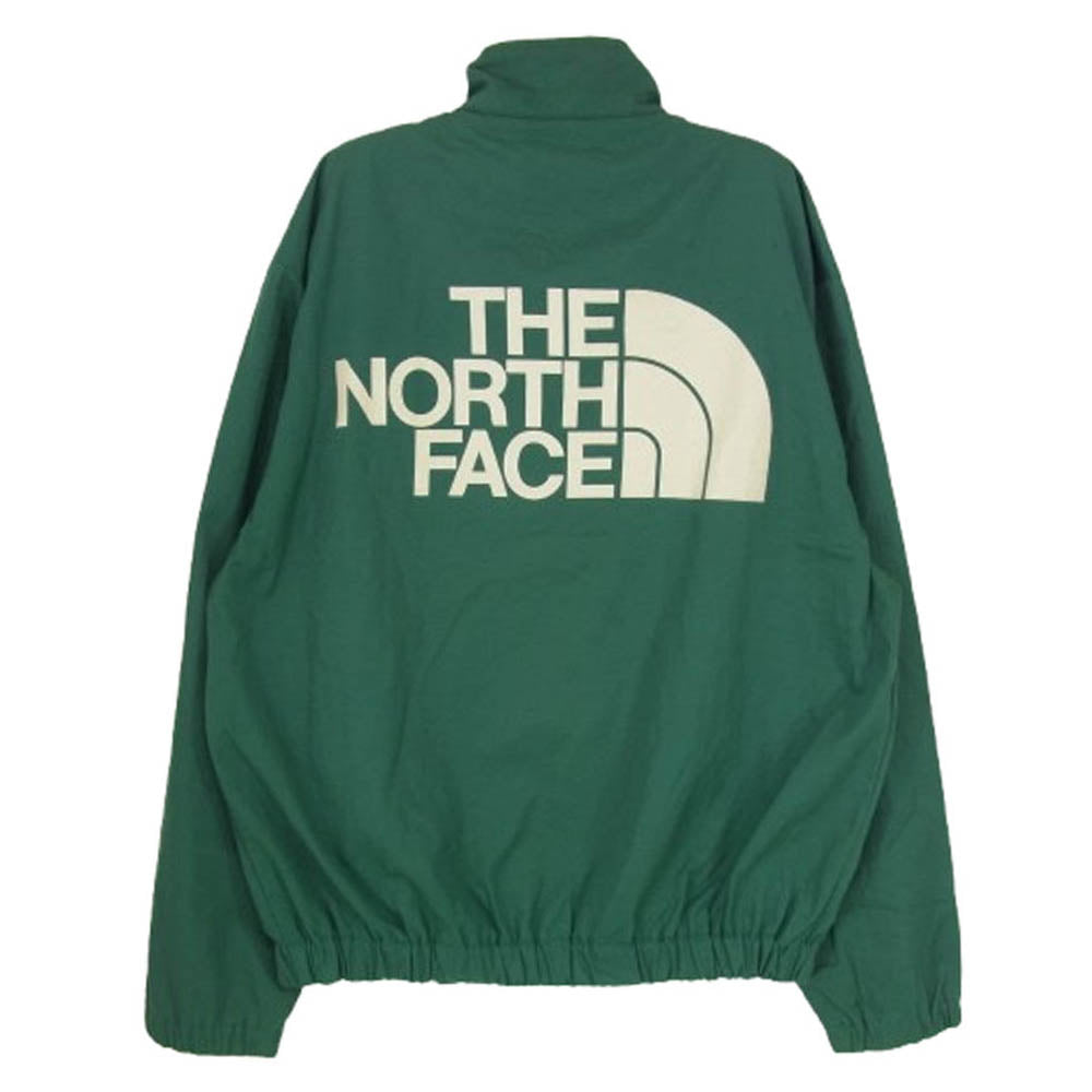 THE NORTH FACE ノースフェイス NP-2226 バックロゴプリント ナイロン ジップアップ ジャケット グリーン系 M【中古】
