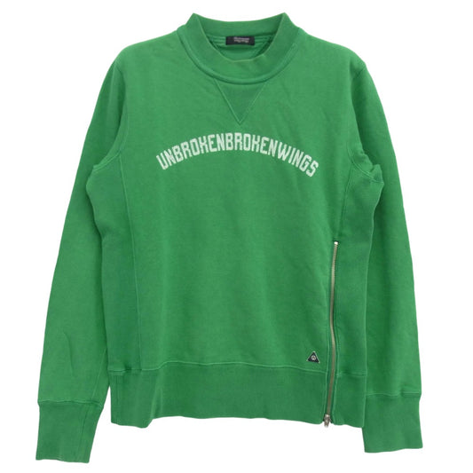 UNDERCOVER アンダーカバー 08AW B4804 サイドジップ アーチロゴ クルーネック スウェット グリーン系 2【中古】