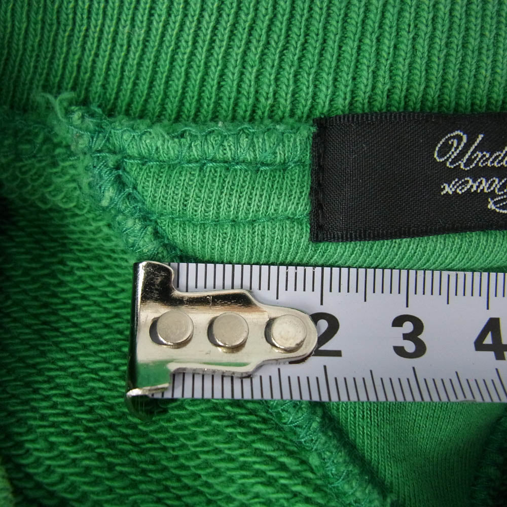 UNDERCOVER アンダーカバー 08AW B4804 サイドジップ アーチロゴ クルーネック スウェット グリーン系 2【中古】