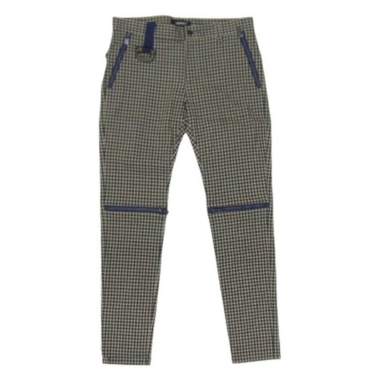 UNDERCOVER アンダーカバー UCU8592-1 膝ジップ ストレッチ チェック パンツ ベージュ系 2【中古】