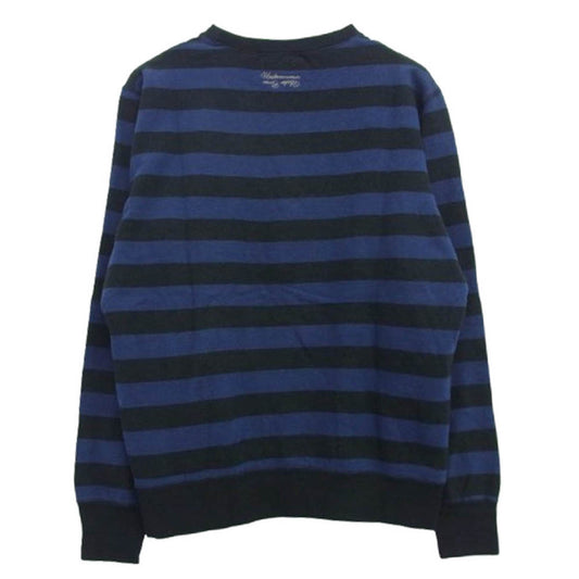 UNDERCOVER アンダーカバー 14AW N4801 ボーダー クルーネック スウェット ネイビー系 2【中古】
