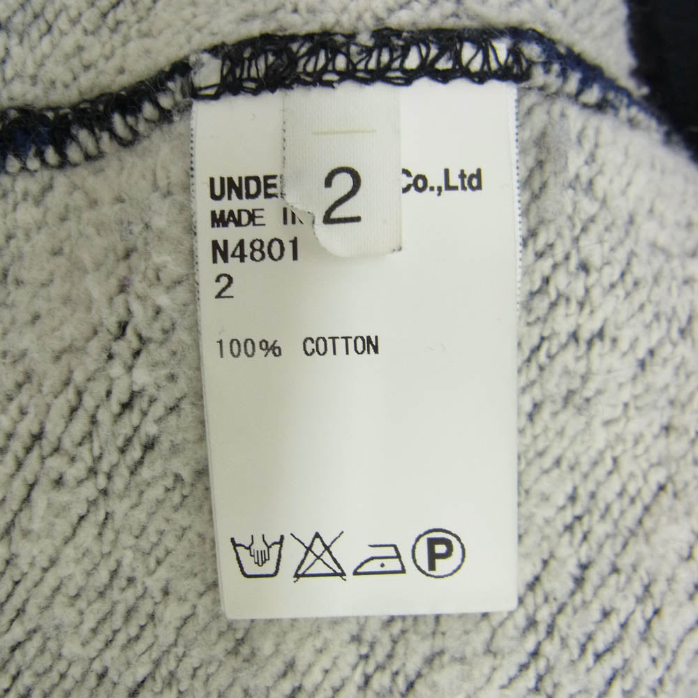 UNDERCOVER アンダーカバー 14AW N4801 ボーダー クルーネック スウェット ネイビー系 2【中古】