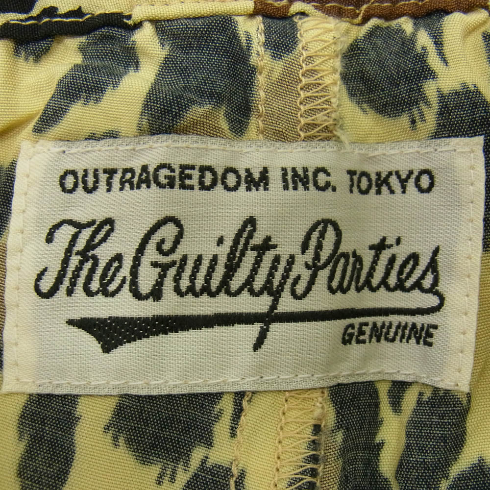 WACKO MARIA ワコマリア レオパード柄 レーヨン ショーツ ショート ハーフパンツ イエロー系 M【中古】