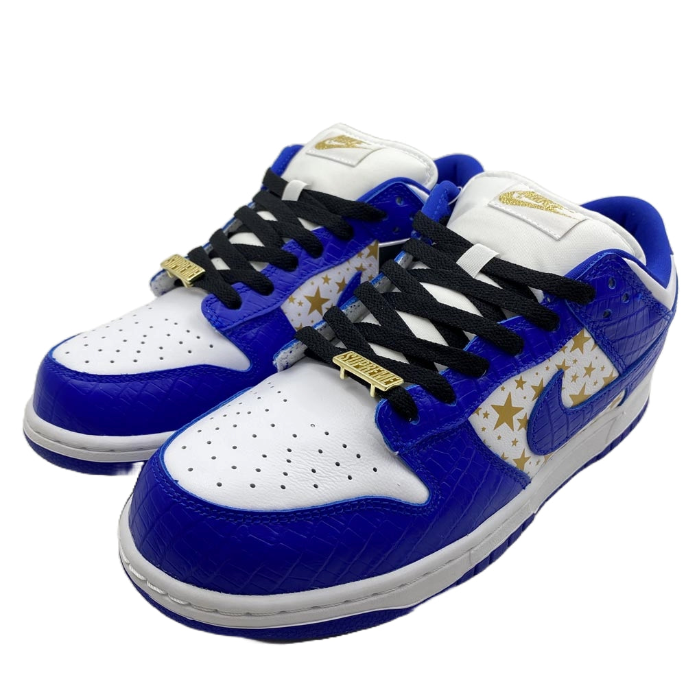 Supreme シュプリーム DH3228-100 × Nike SB ナイキSB Dunk Low OG QS Gold Stars White Hyper Blueダンク ロー ゴールドスターズ ホワイト ハイパー ブルー ローカットスニーカー ブルー系 27cm【新古品】【未使用】【中古】