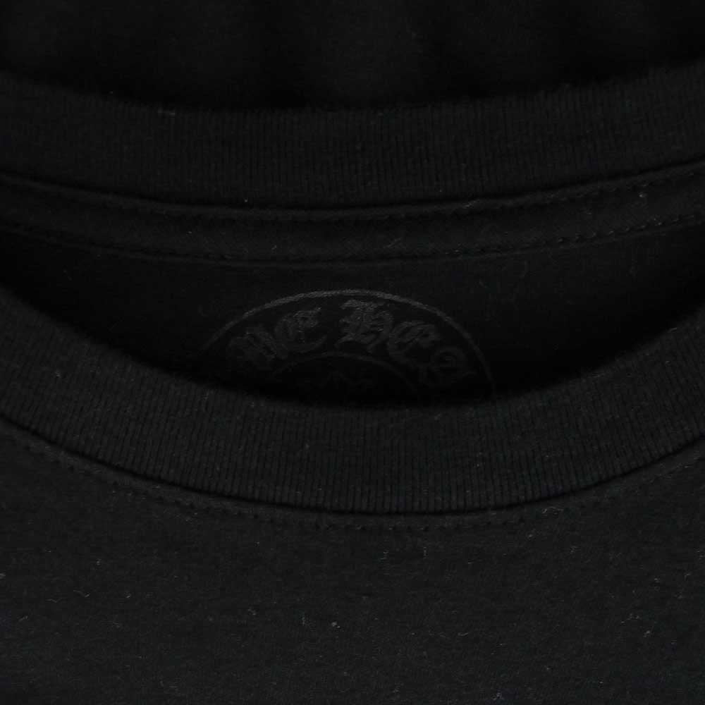 CHROME HEARTS クロムハーツ（原本無） 2024年心斎橋店購入時レシート原本付属 CH T-SHRT LTD 大阪限定 リミテッドエディション ポケット付き スクロールラベルプリント 半袖 クルーネック Tシャツ ブラック系 XL【中古】