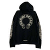 CHROME HEARTS クロムハーツ（原本無） 2024年心斎橋店購入時レシート原本付属 SWTSHRT PLVR ホースシュー バックプリント アームフローラルクロスプリント プルオーバー パーカー フーディ ブラック系 XL【中古】