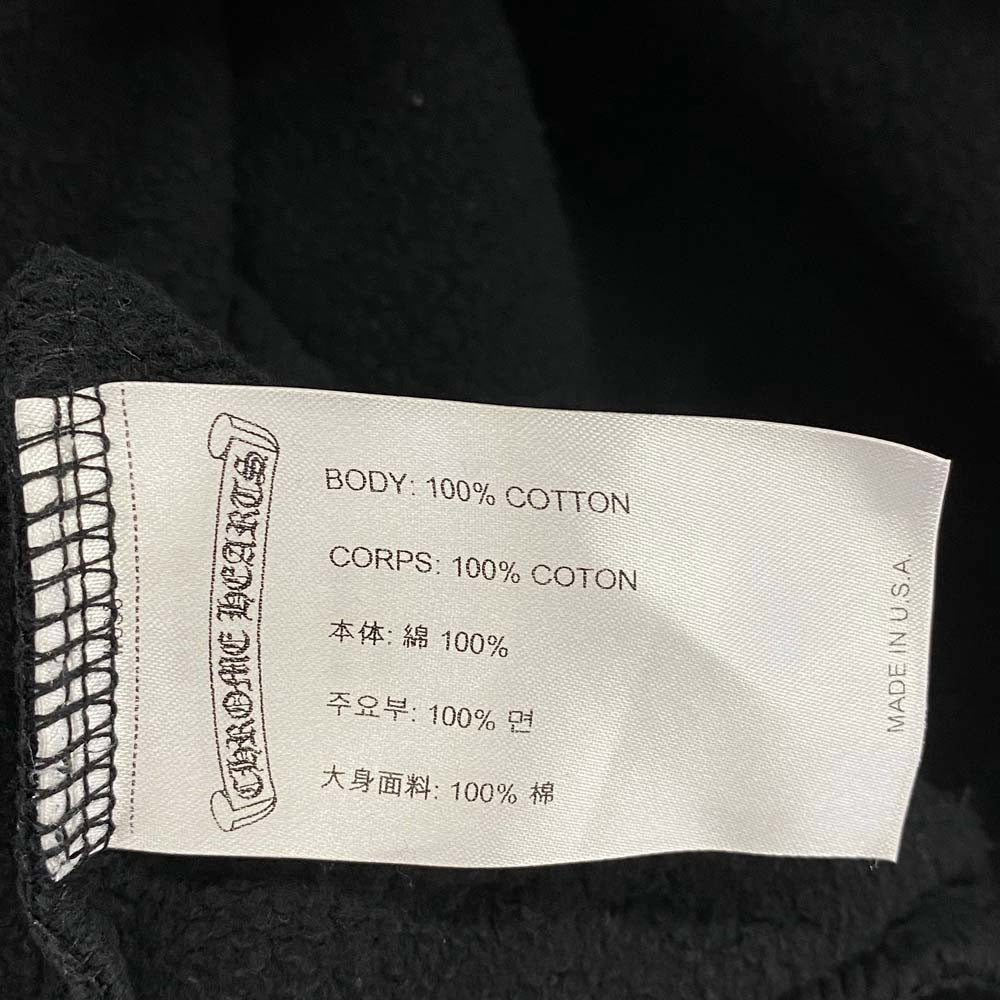 CHROME HEARTS クロムハーツ（原本無） 2024年心斎橋店購入時レシート原本付属 SWTSHRT PLVR ホースシュー バックプリント アームフローラルクロスプリント プルオーバー パーカー フーディ ブラック系 XL【中古】