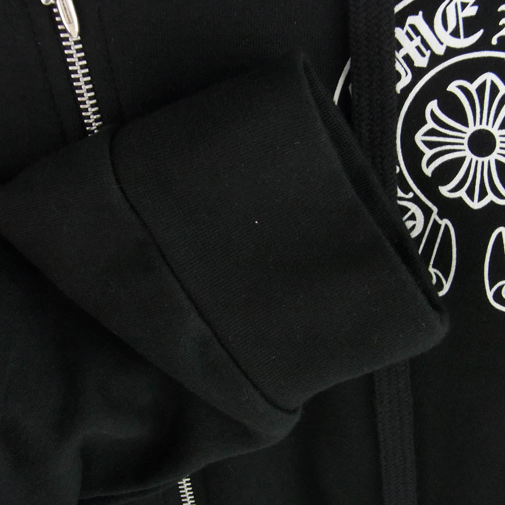 CHROME HEARTS クロムハーツ（原本無） 2025年グランフロント大阪店購入時レシート原本付属 SWTSHRT HD ZIP 大阪限定 ダガージップ ホースシュープリント フルジップ パーカー フーディー ブラック系 XL【中古】