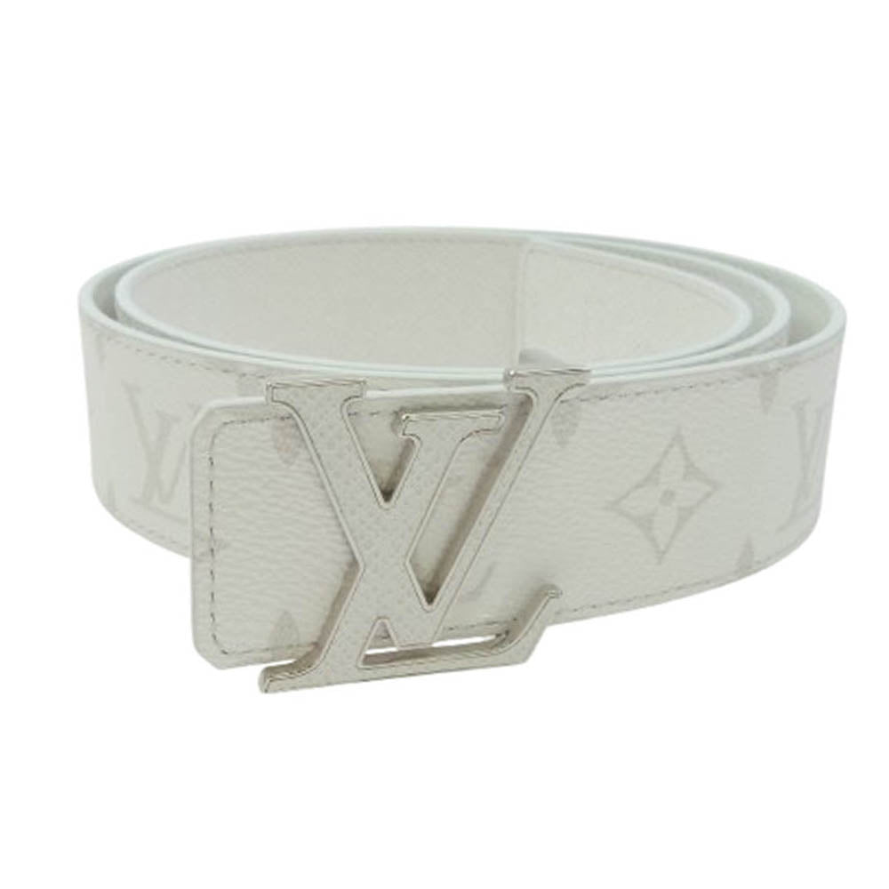 LOUIS VUITTON ルイ・ヴィトン M0158 モノグラム サンチュール LV アイコニック レザー ベルト ホワイト ホワイト系 36【新古品】【未使用】【中古】