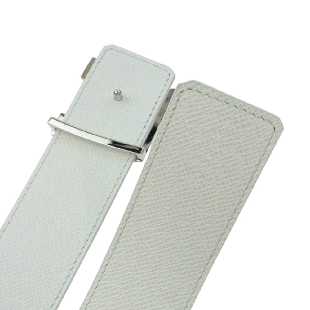 LOUIS VUITTON ルイ・ヴィトン M0158 モノグラム サンチュール LV アイコニック レザー ベルト ホワイト ホワイト系 36【新古品】【未使用】【中古】