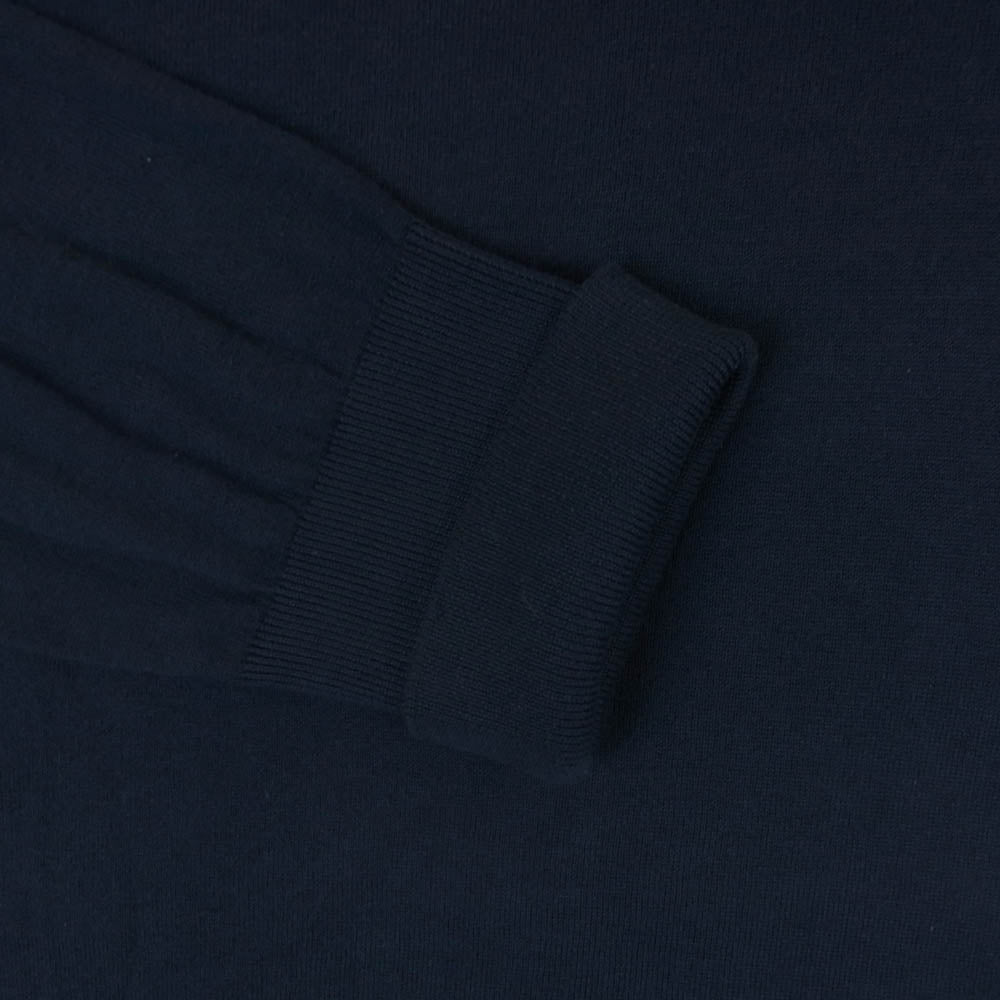 JOHN SMEDLEY ジョンスメドレー 英国製 クルーネック ニット セーター ダークネイビー系 S【中古】