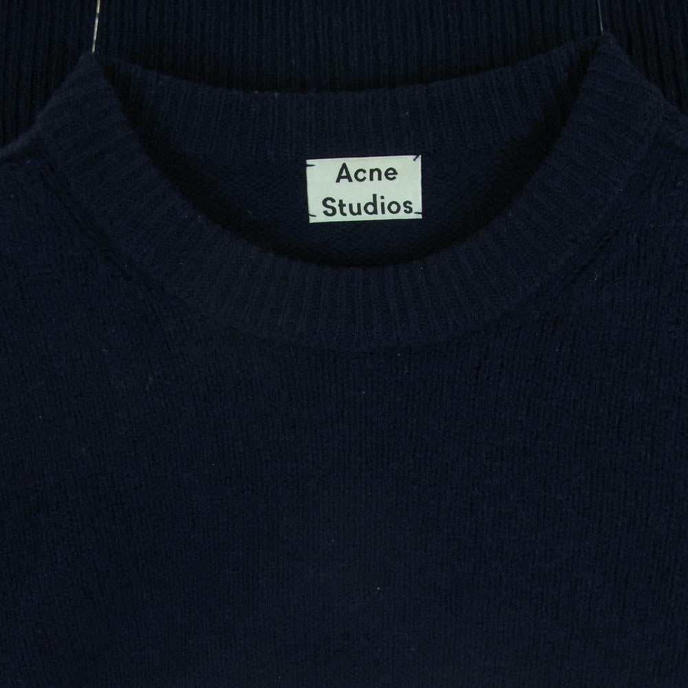 ACNE STUDIOS アクネストゥディオズ KAI PAW17 ウール ニット セーター 中国製 ネイビー系 M【中古】