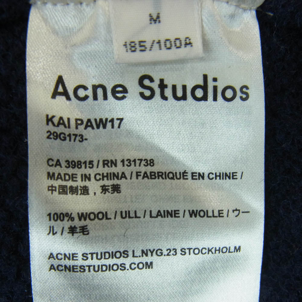 ACNE STUDIOS アクネストゥディオズ KAI PAW17 ウール ニット セーター 中国製 ネイビー系 M【中古】
