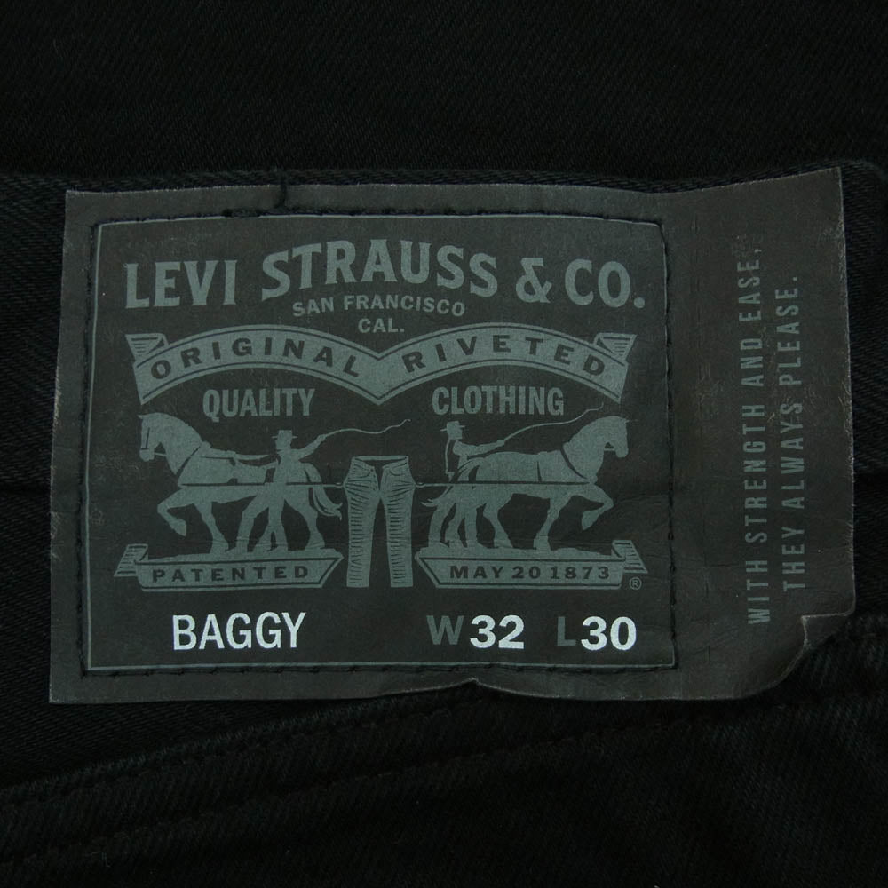 Levi's リーバイス BAGGY バギー デニム パンツ バングラデシュ製 ブラック系 W32 L30【中古】